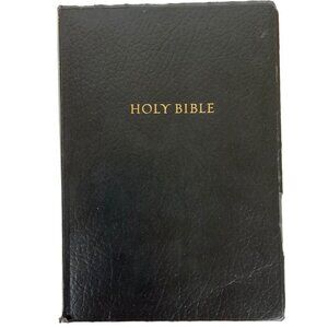 Vintage Holy Bible KJV Super Giant Print Reference Black Imitation Leather 1996